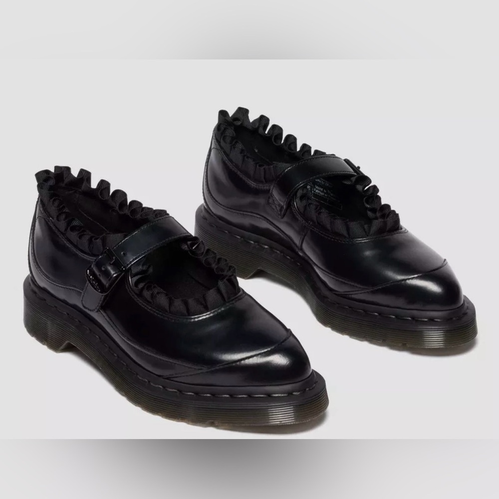 Dr. Martens Black Elphie with Frill